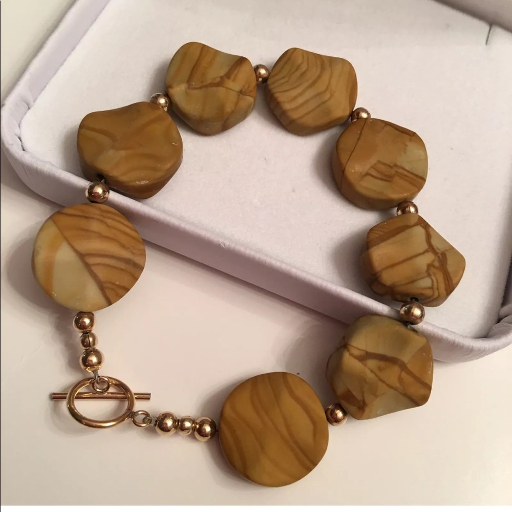 Rock Candy 14k GF Tiger’s Eye Toggle Bracelet